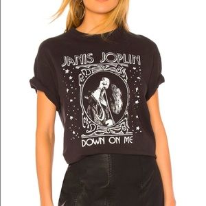 Revolve Janis Joplin Down On Me Tee in Black size XS